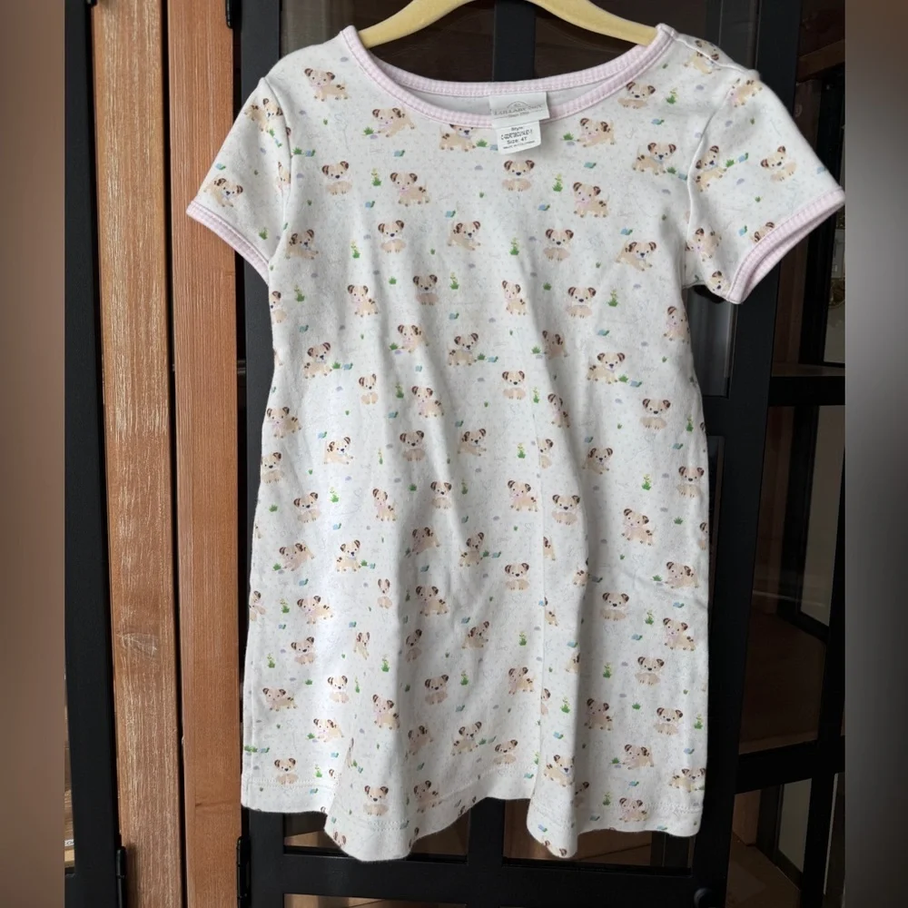Lullaby Set puppy dogs dress short sleeve pima night gown play toddler girl